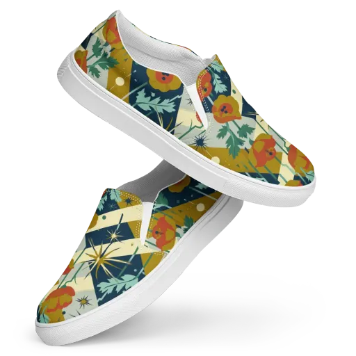 Marigold Signal on a Women's Slip-On Canvas Shoes