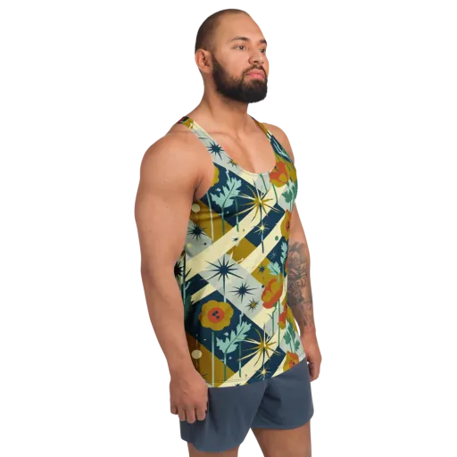 Marigold Signal on a Men's Tank Top