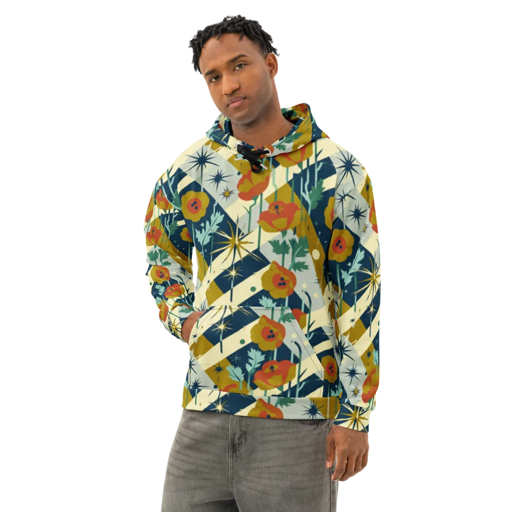 Marigold Signal on Cotton Hoodie — Left Front
