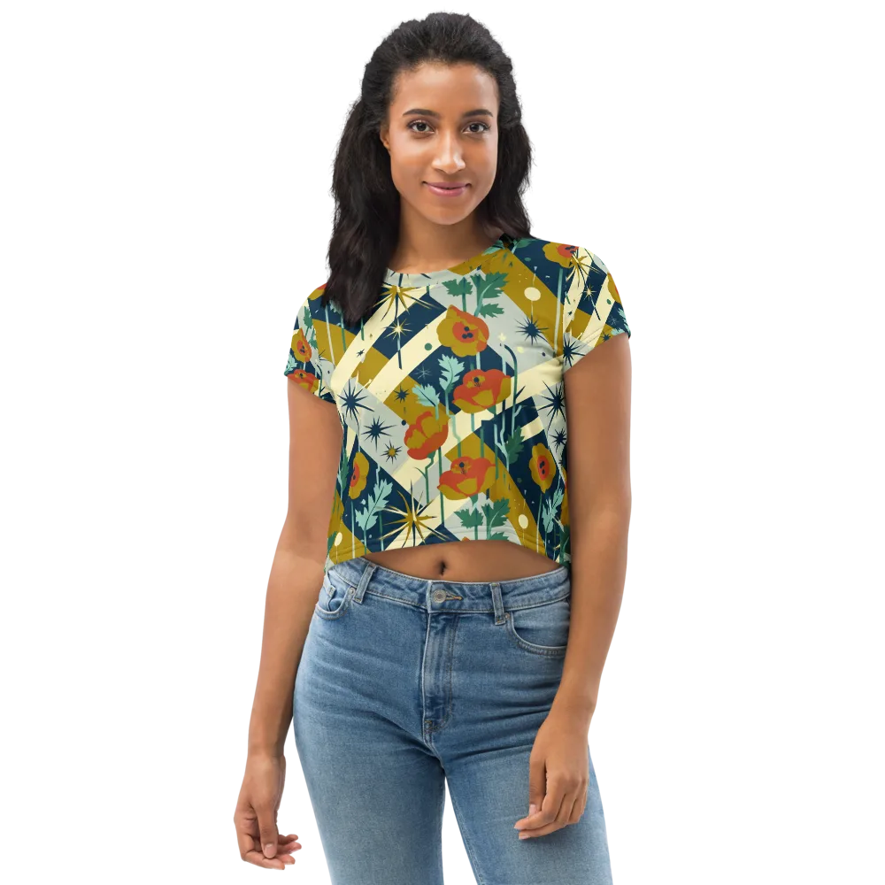 Marigold Signal on Crop Tee — Front