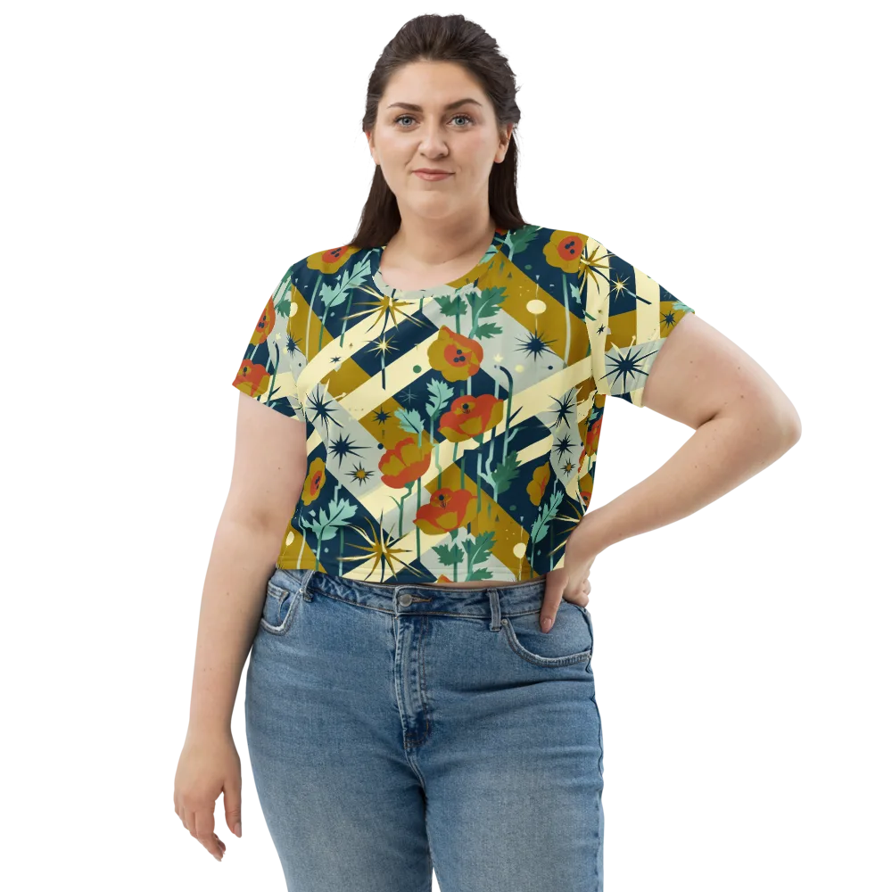 Marigold Signal on Crop Tee — Front