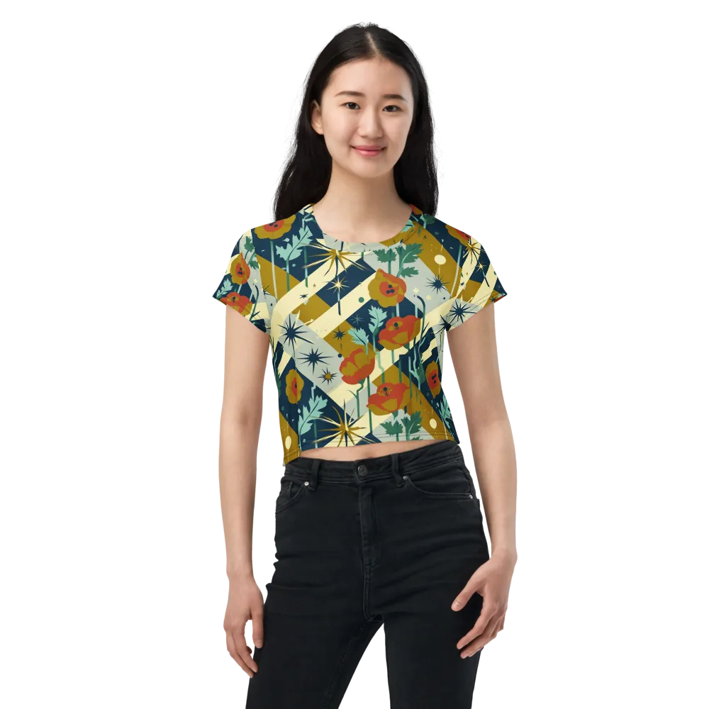 Marigold Signal on Crop Tee — Front
