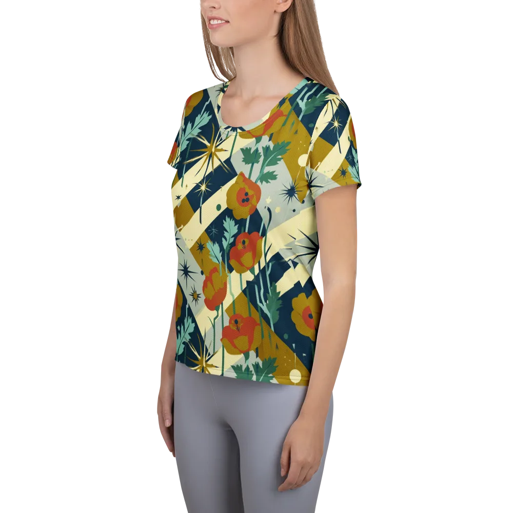 Marigold Signal on Women's Athletic T-Shirt — Left