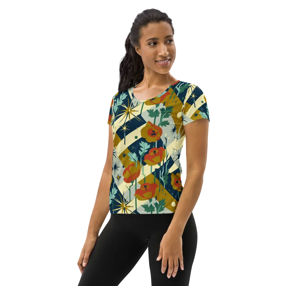 Marigold Signal on Women's Athletic T-Shirt — Left