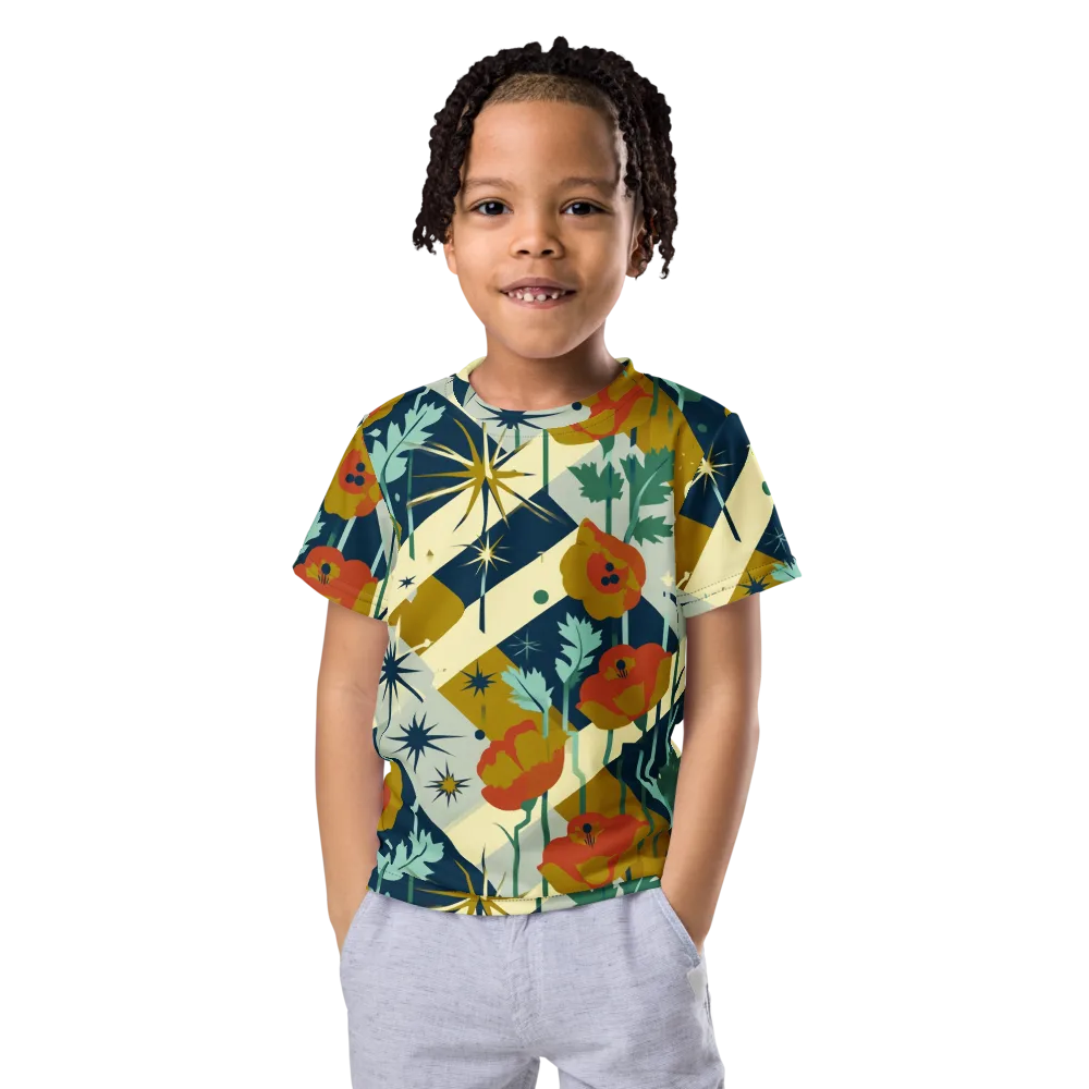Marigold Signal on Kids Crew Neck T-Shirt — Front
