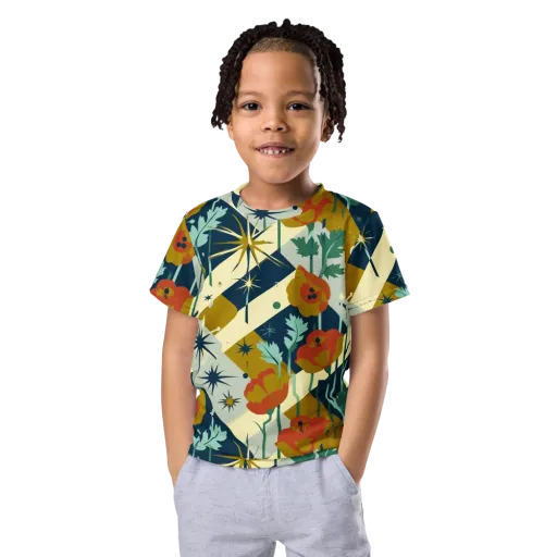 Marigold Signal on a Kids Crew Neck T-Shirt