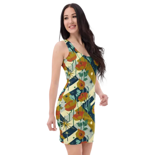 Marigold Signal on a Bodycon Dress