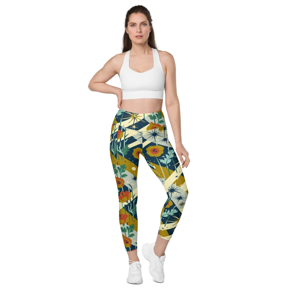 Marigold Signal on Leggings with Pockets — Front