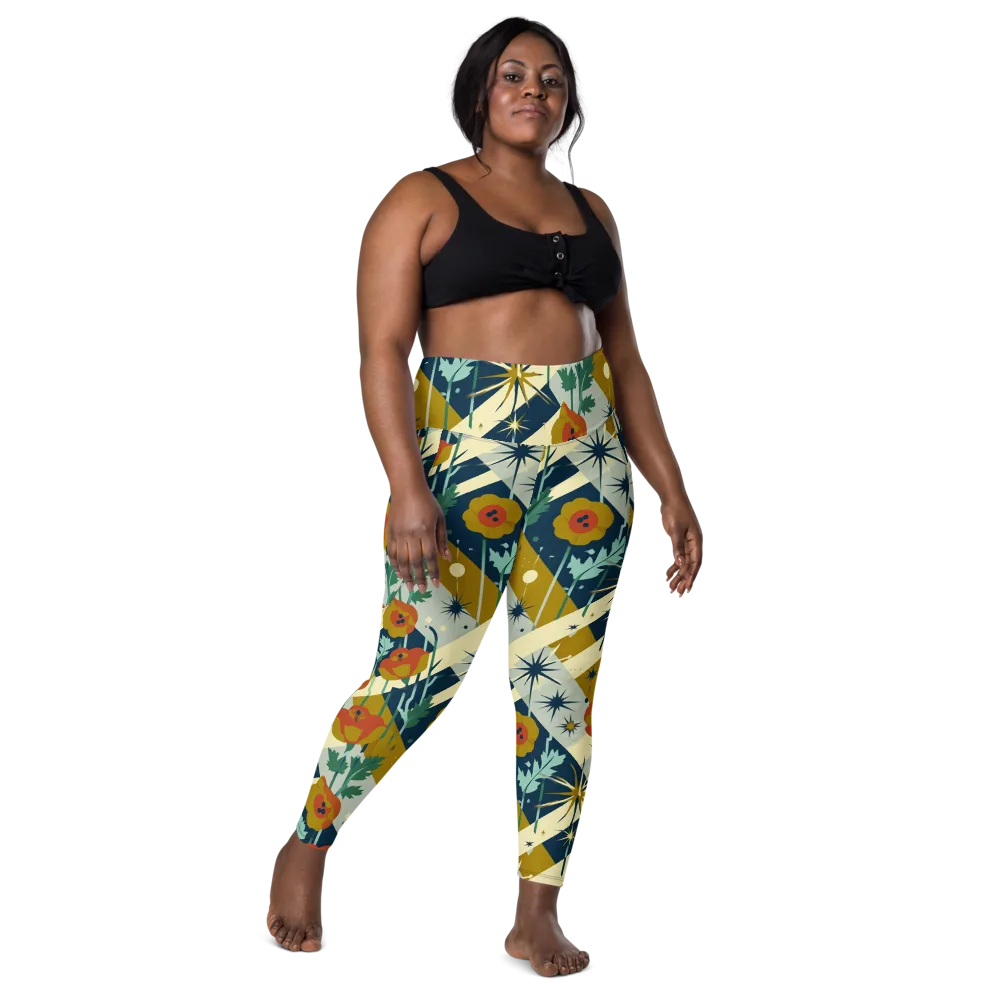 Marigold Signal on Leggings with Pockets — Front
