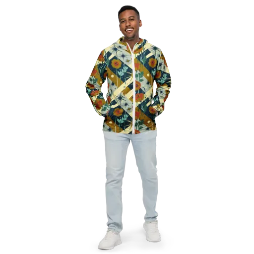 Marigold Signal on a Men's Windbreaker