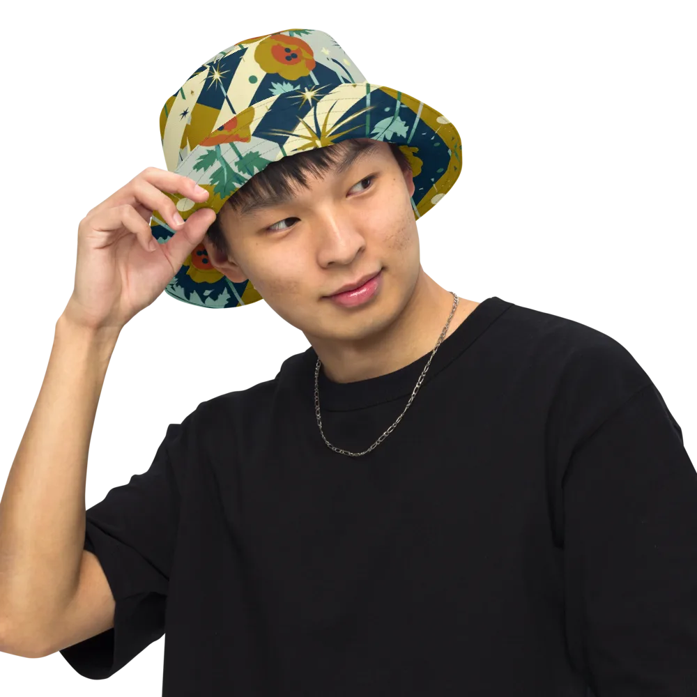 Marigold Signal on Reversible Bucket Hat — Front Inside