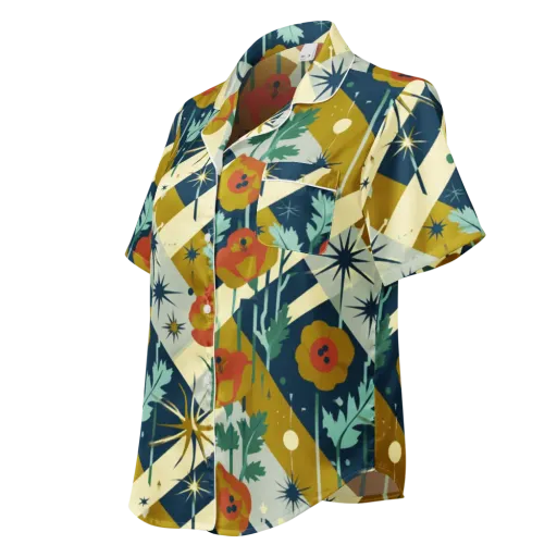 Marigold Signal on a Women's Short Sleeve Pajama Top