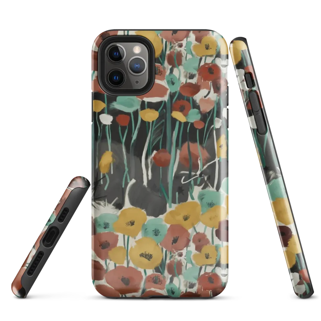 Midnight Poppies on Tough Case for iPhone® — Front