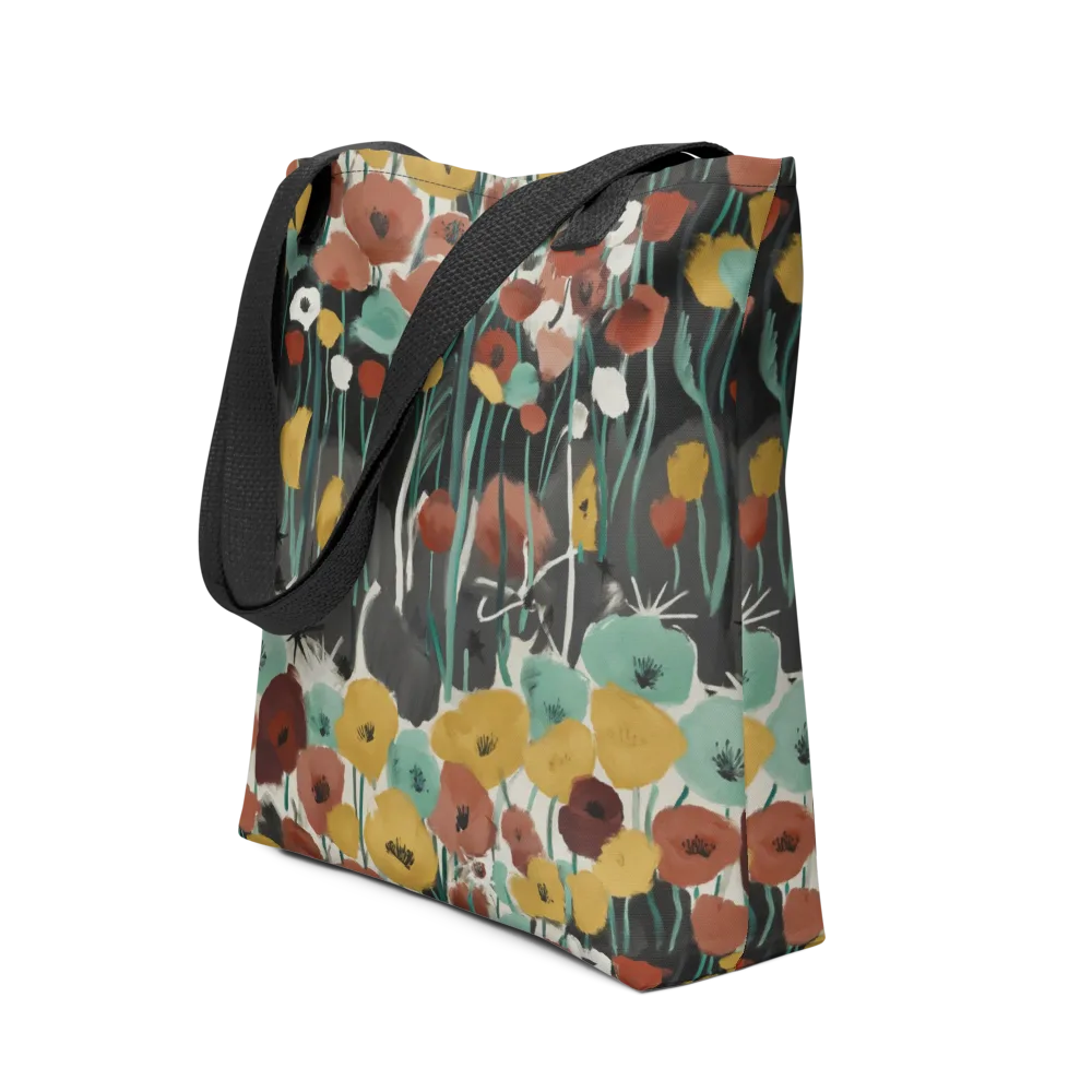Midnight Poppies on Tote Bag — Front