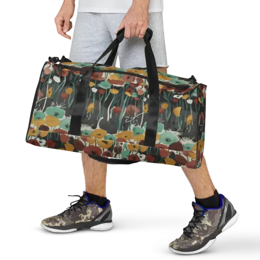 Midnight Poppies on a Duffle Bag