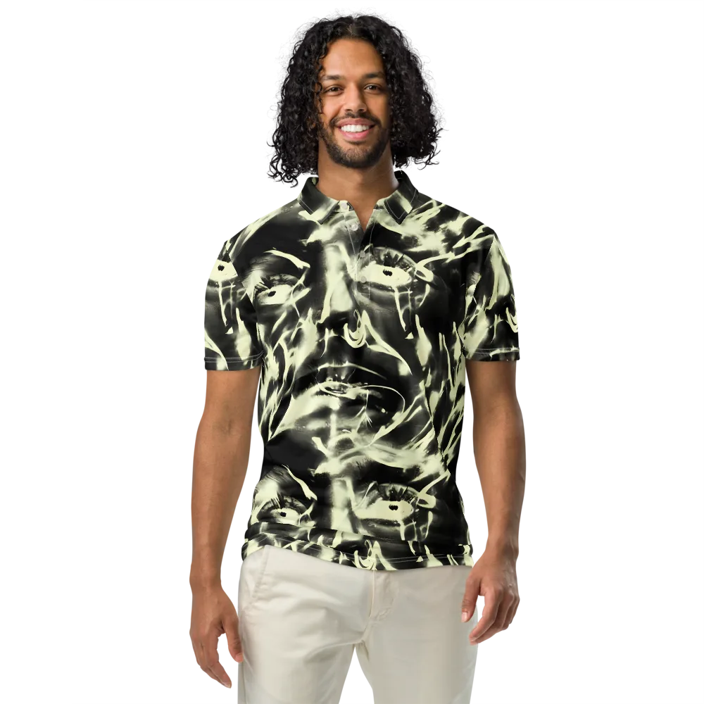 Visionary Flux on Men's Slim Fit Polo Shirt — Front