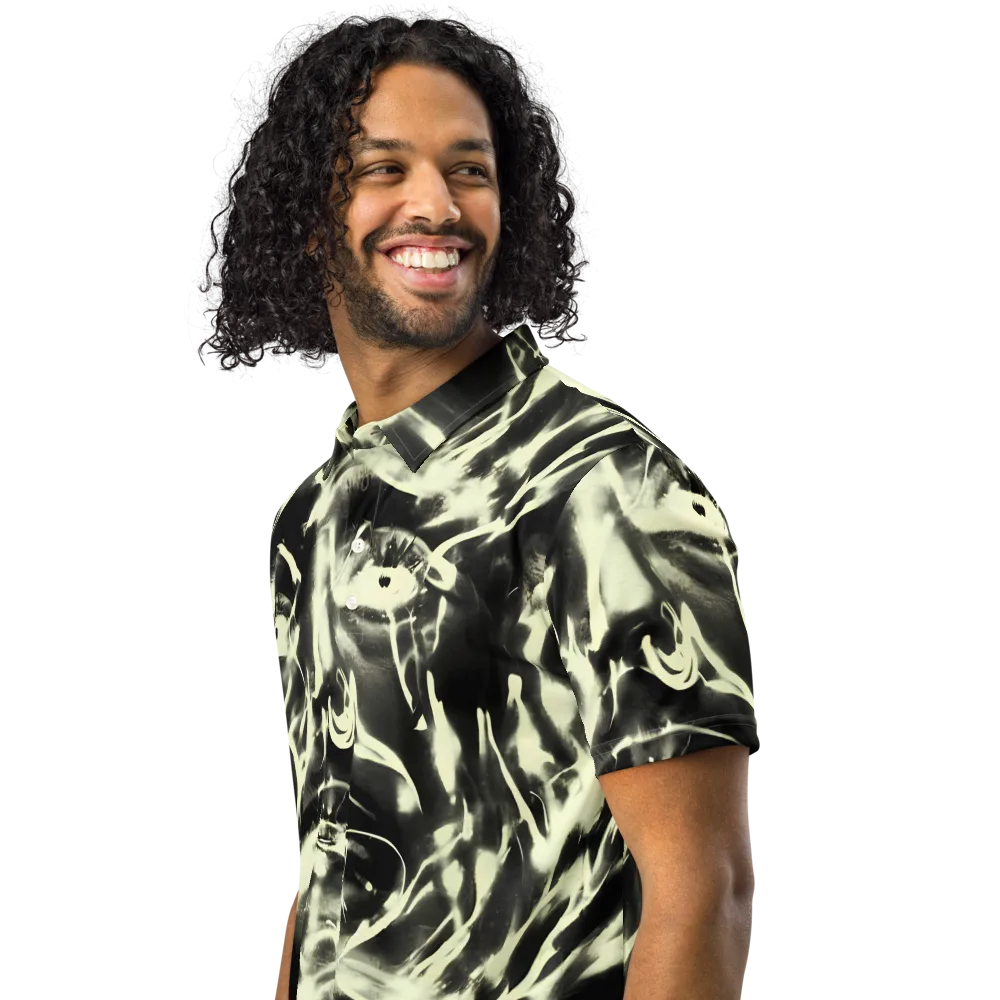 Visionary Flux on Men's Slim Fit Polo Shirt — Left Front
