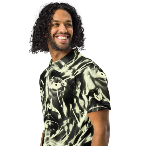 Visionary Flux on a Men's Slim Fit Polo Shirt