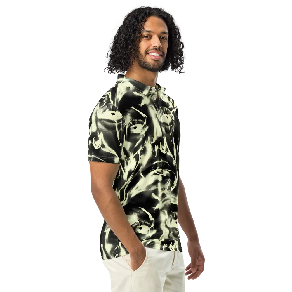 Visionary Flux on Men's Slim Fit Polo Shirt — Right Front