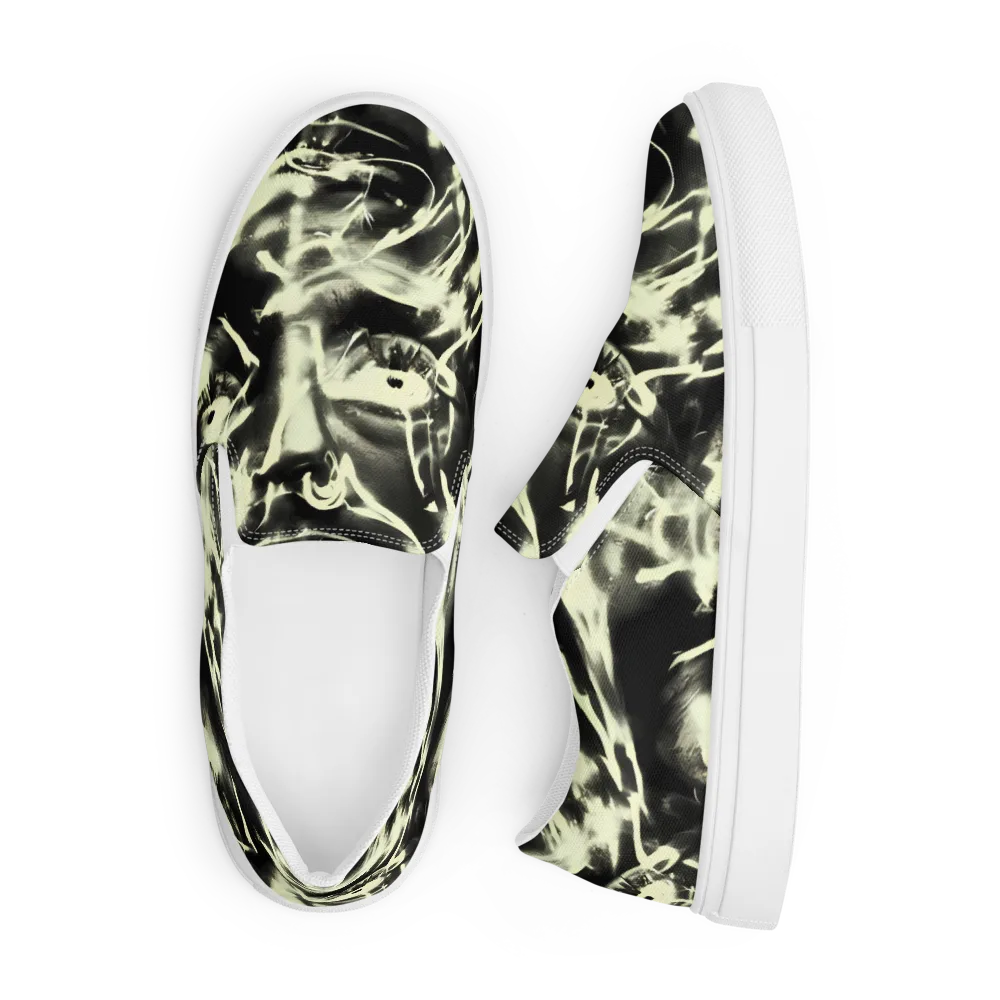 Visionary Flux on Men's Slip-On Canvas Shoes — Front