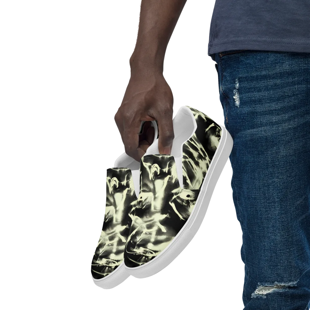 Visionary Flux on Men's Slip-On Canvas Shoes — Left Front