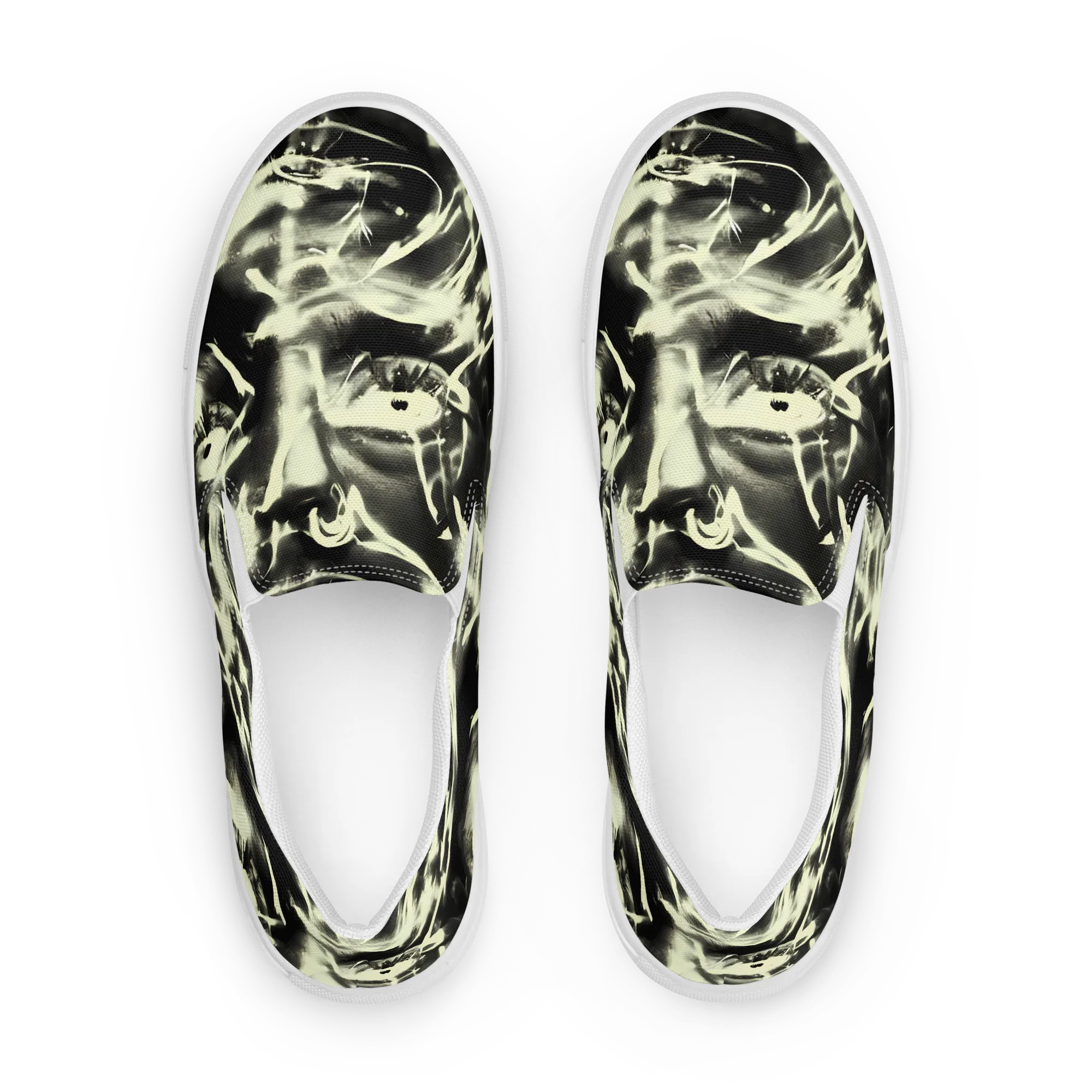 Visionary Flux on Women's Slip-On Canvas Shoes — Front