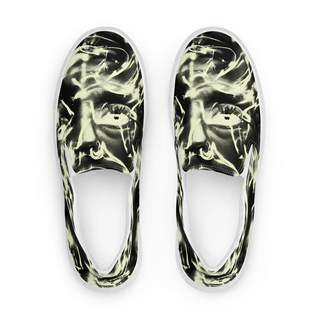 Visionary Flux on Women's Slip-On Canvas Shoes — Front