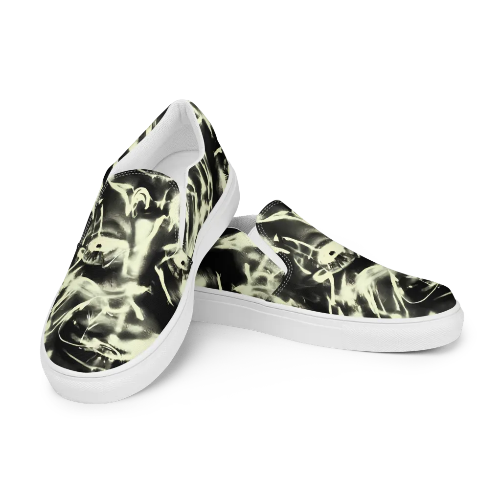 Visionary Flux on Women's Slip-On Canvas Shoes — Left Front