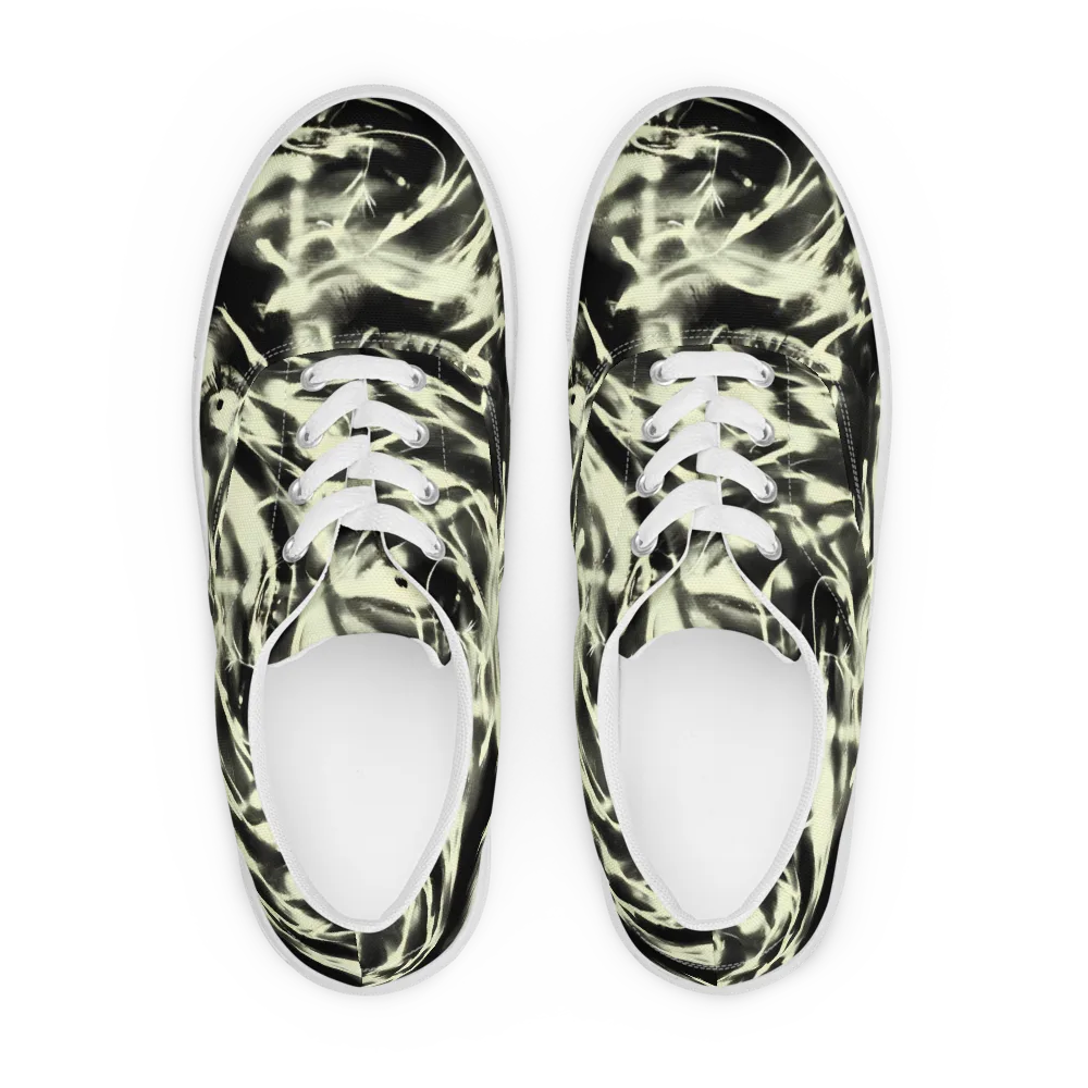 Visionary Flux on Men's Lace-Up Canvas Shoes — Front