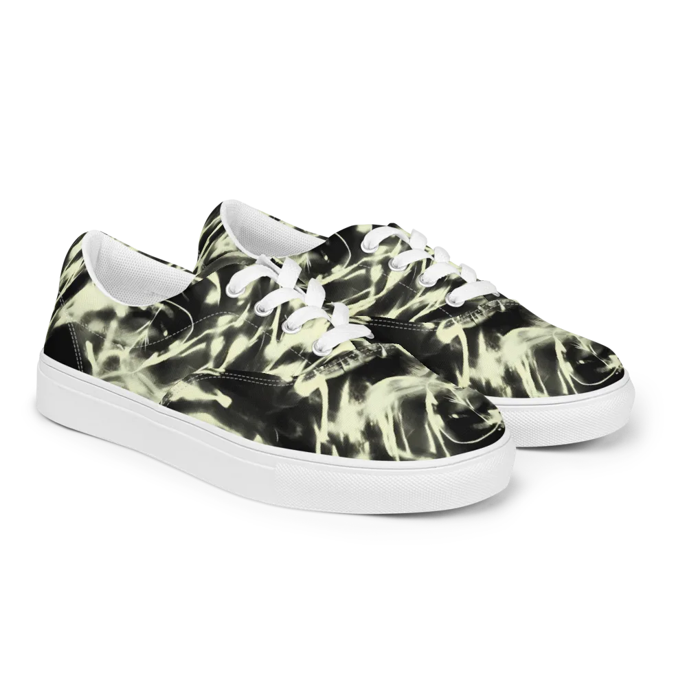 Visionary Flux on Men's Lace-Up Canvas Shoes — Right Front