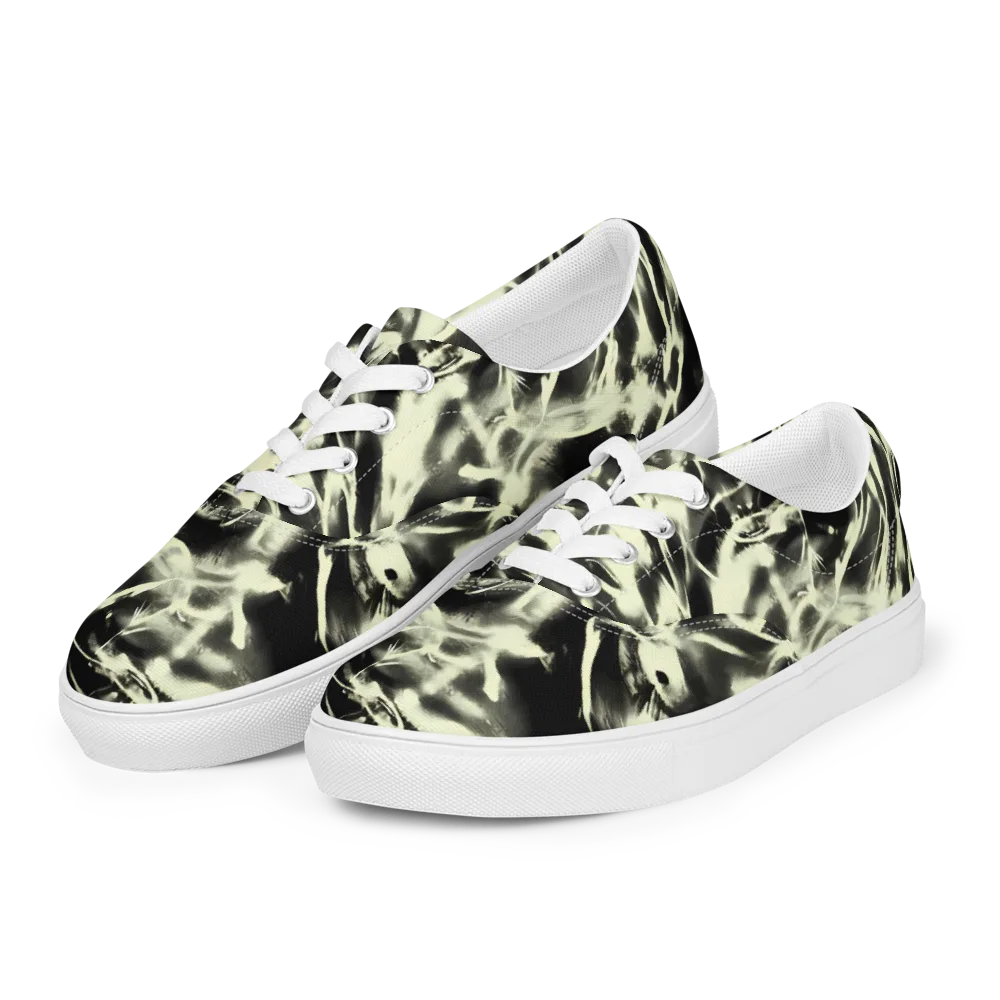 Visionary Flux on Men's Lace-Up Canvas Shoes — Left Front