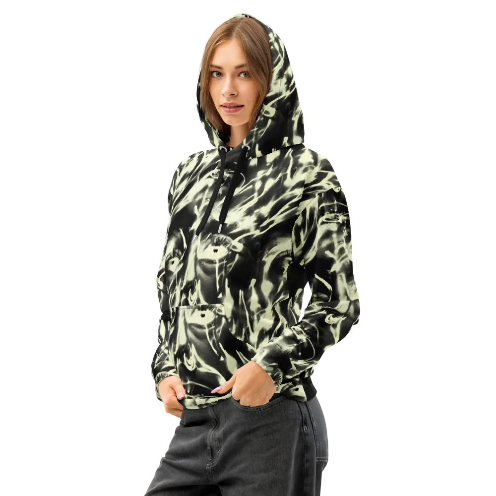 Visionary Flux on Cotton Hoodie — Left Front