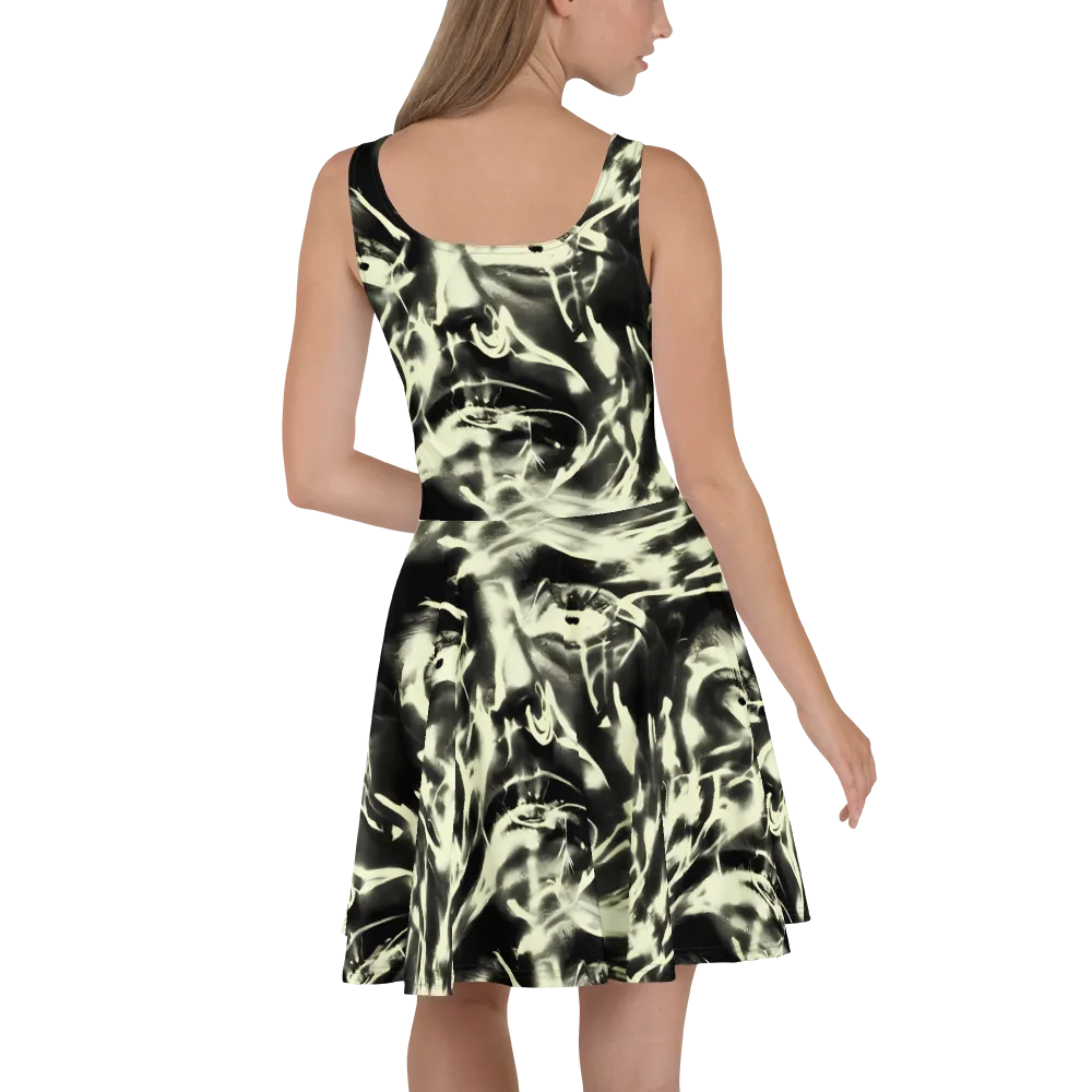 Visionary Flux on Skater Dress — Back