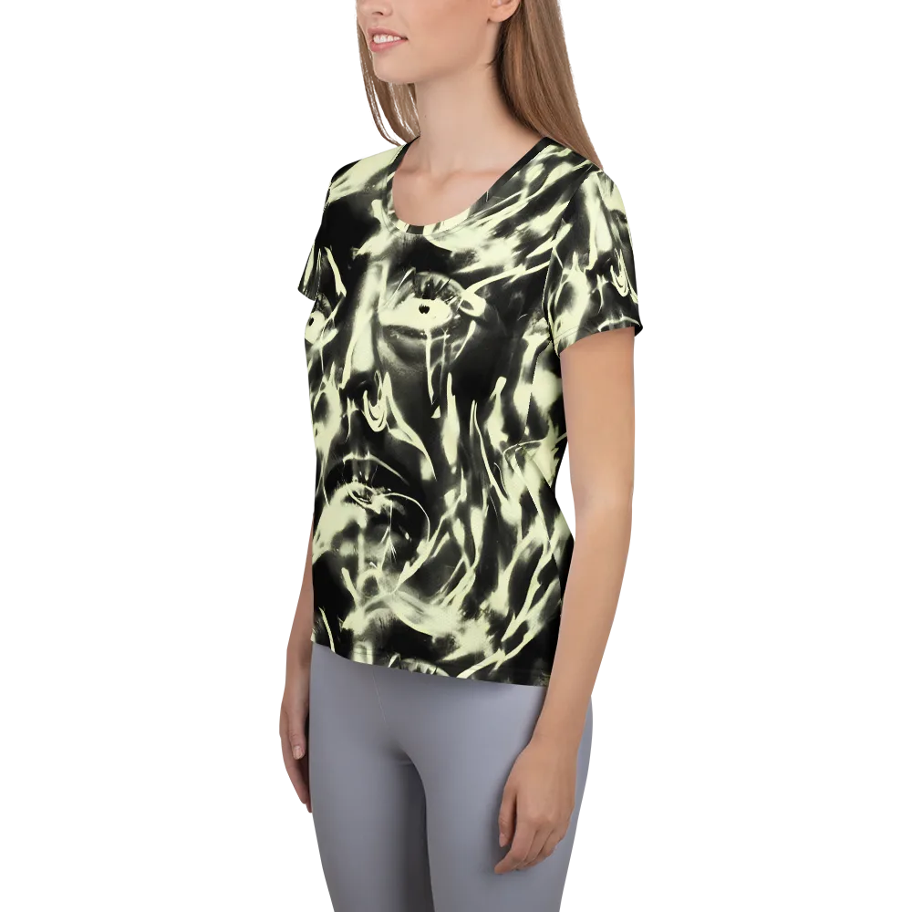 Visionary Flux on Women's Athletic T-Shirt — Left