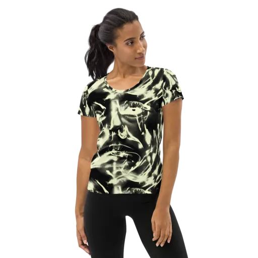 Visionary Flux on a Women's Athletic T-Shirt