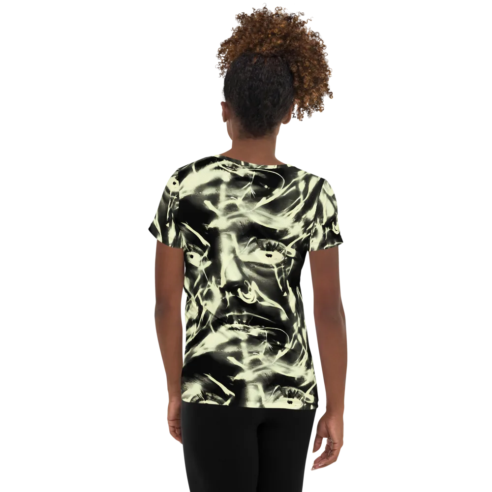 Visionary Flux on Women's Athletic T-Shirt — Back