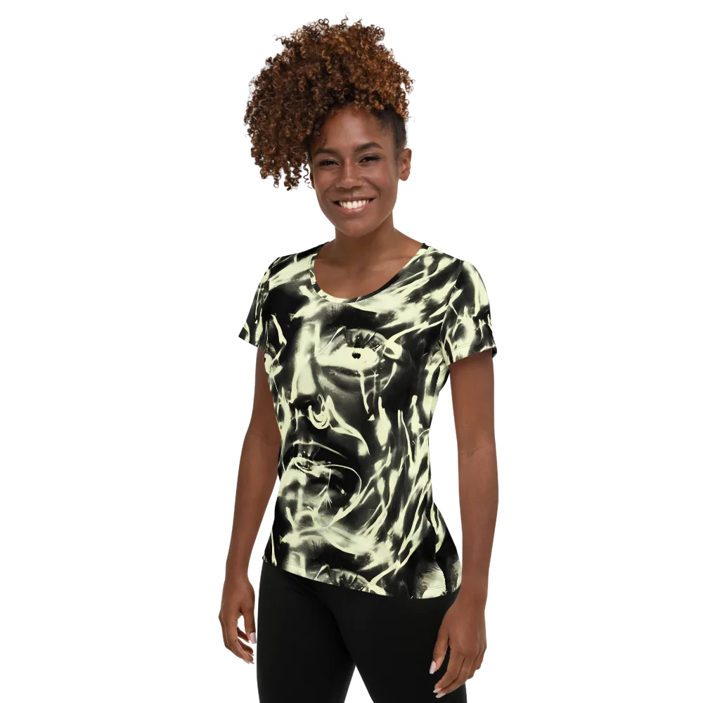 Visionary Flux on Women's Athletic T-Shirt — Left
