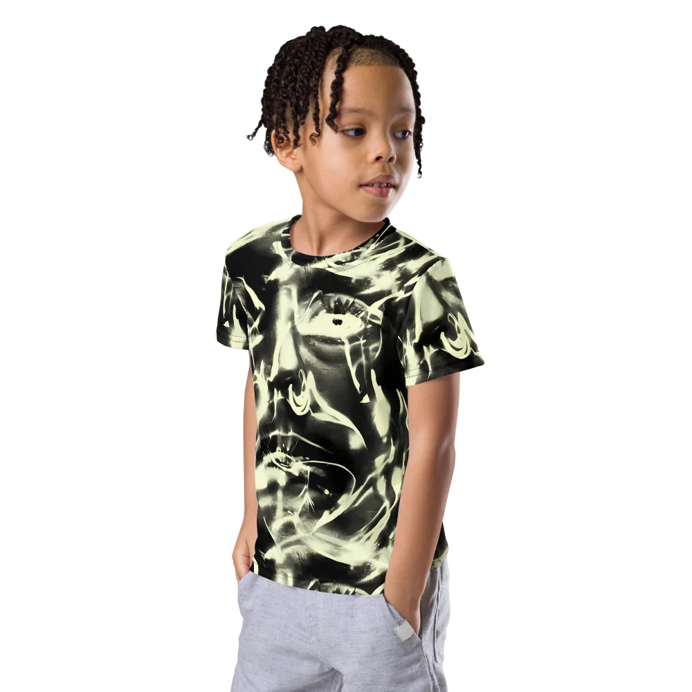 Visionary Flux on Kids Crew Neck T-Shirt — Left Front