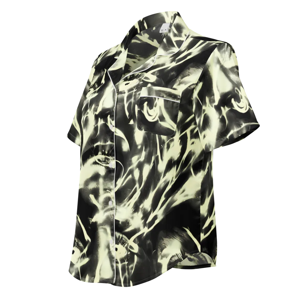 Visionary Flux on Women's Short Sleeve Pajama Top — Left Front