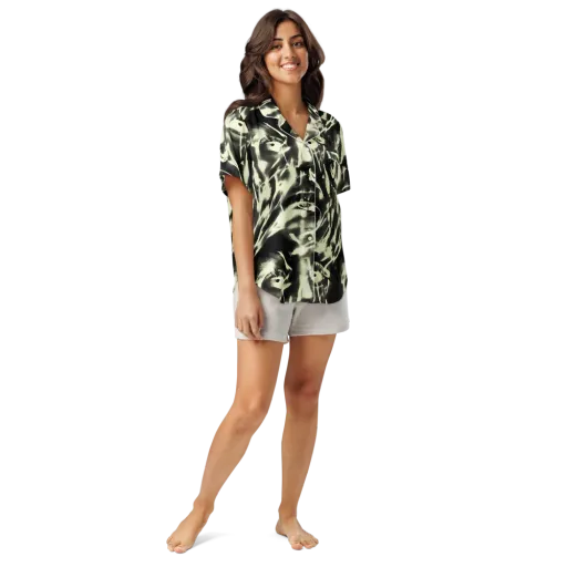 Visionary Flux on a Women's Short Sleeve Pajama Top