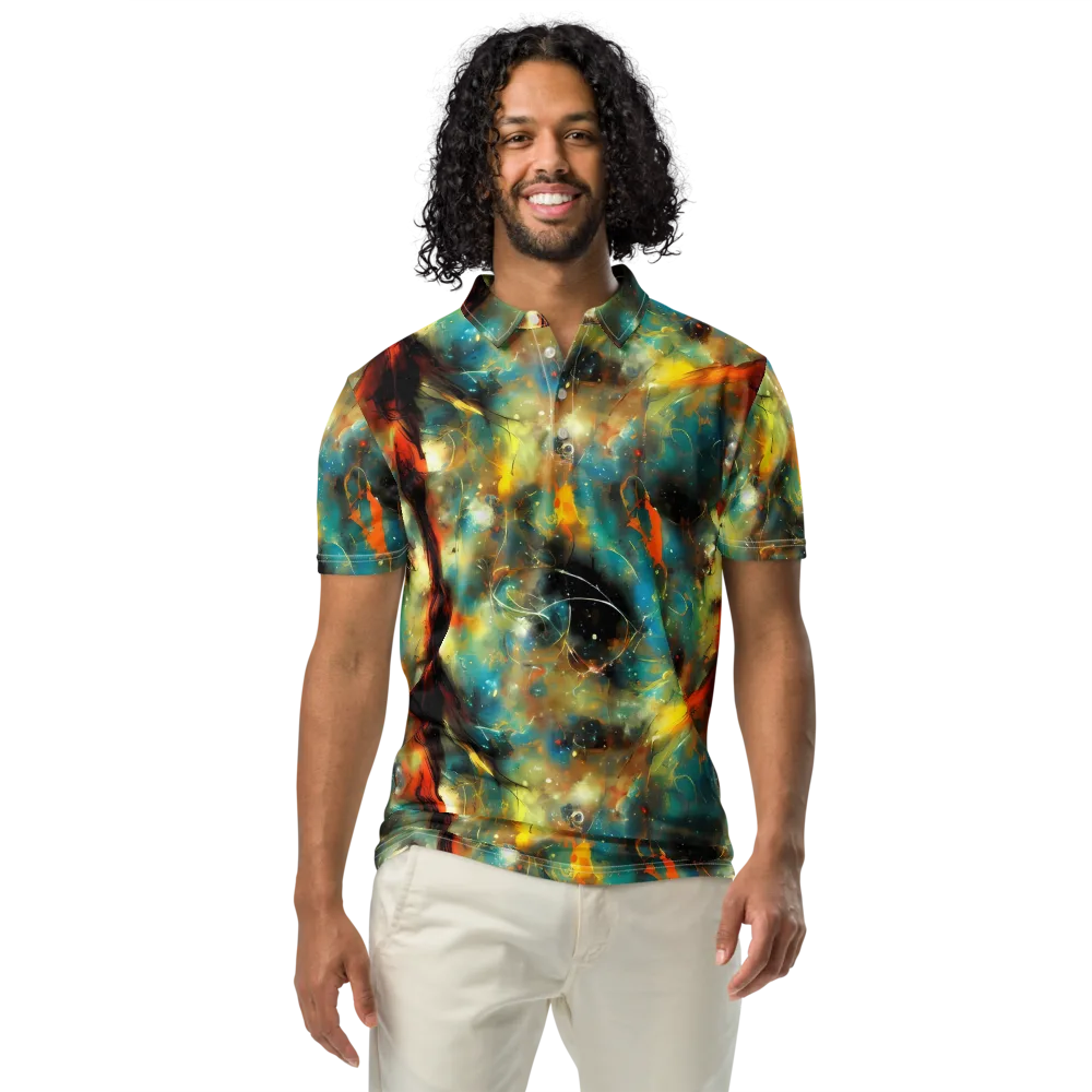 Kohn Cubism on Men's Slim Fit Polo Shirt — Front