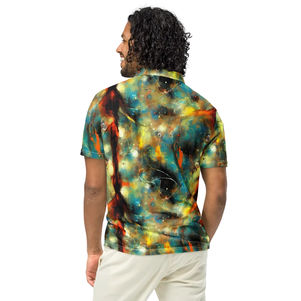 Kohn Cubism on Men's Slim Fit Polo Shirt — Back