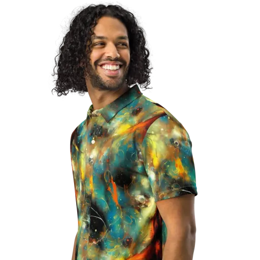 Kohn Cubism on a Men's Slim Fit Polo Shirt