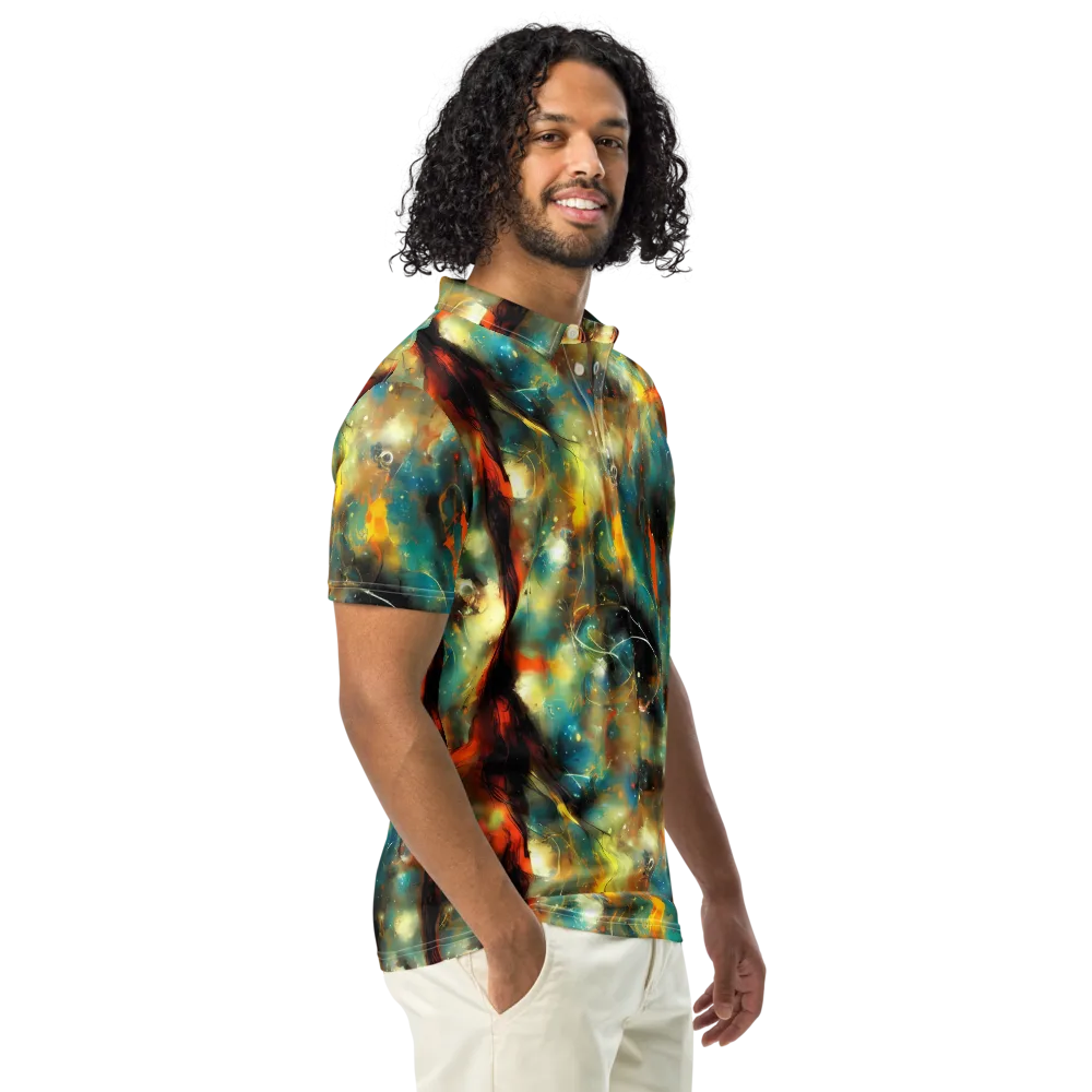 Kohn Cubism on Men's Slim Fit Polo Shirt — Right Front