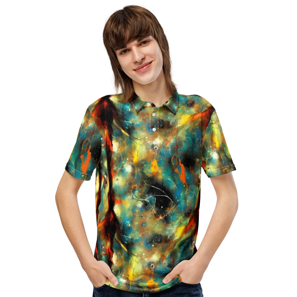 Kohn Cubism on Men's Slim Fit Polo Shirt — Front