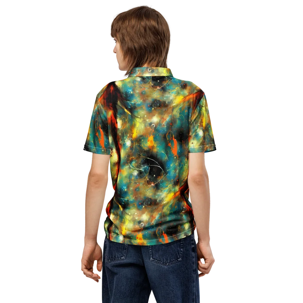 Kohn Cubism on Men's Slim Fit Polo Shirt — Back