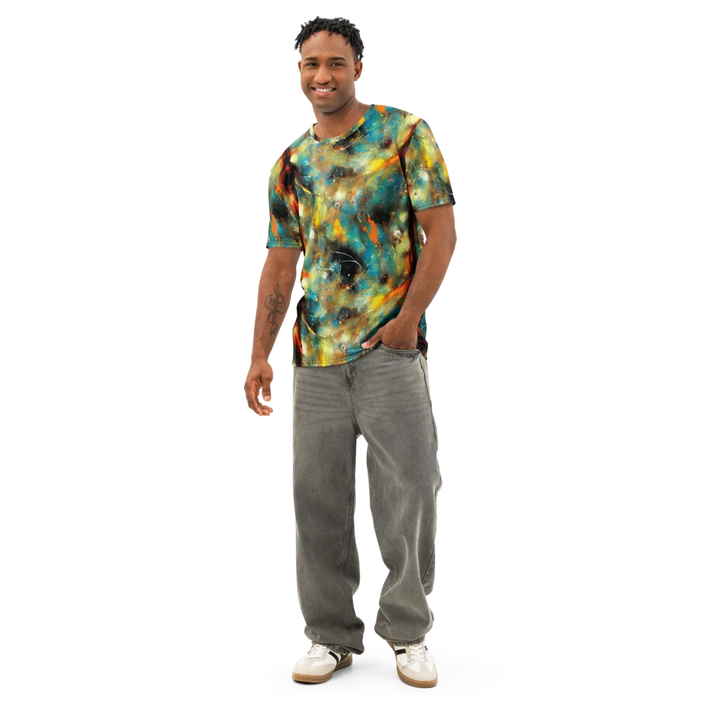 Kohn Cubism on Men's Cotton Crew Neck T-Shirt — Front