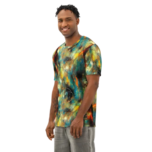 Kohn Cubism on a Men's Cotton Crew Neck T-Shirt
