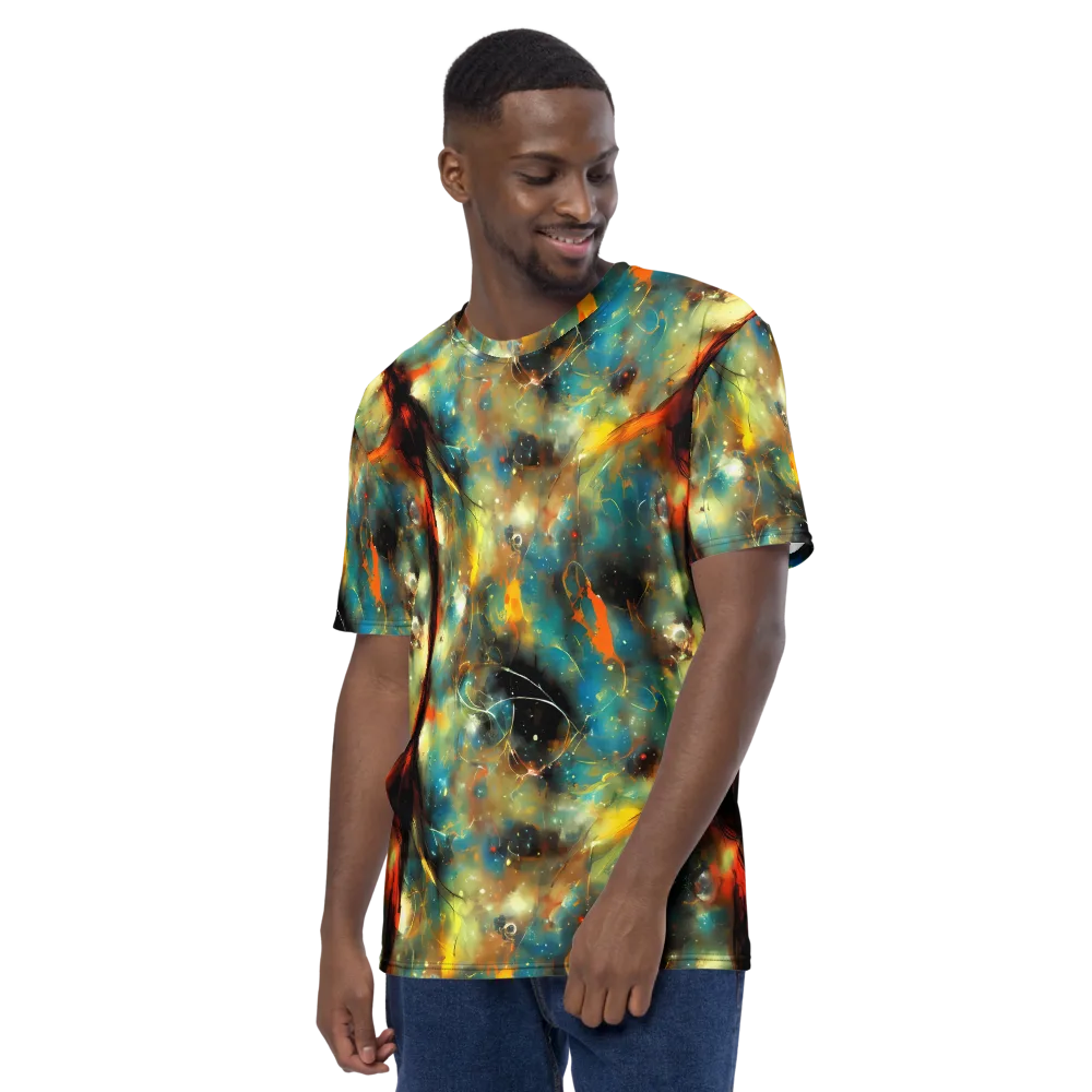 Kohn Cubism on Men's Crew Neck T-Shirt — Left