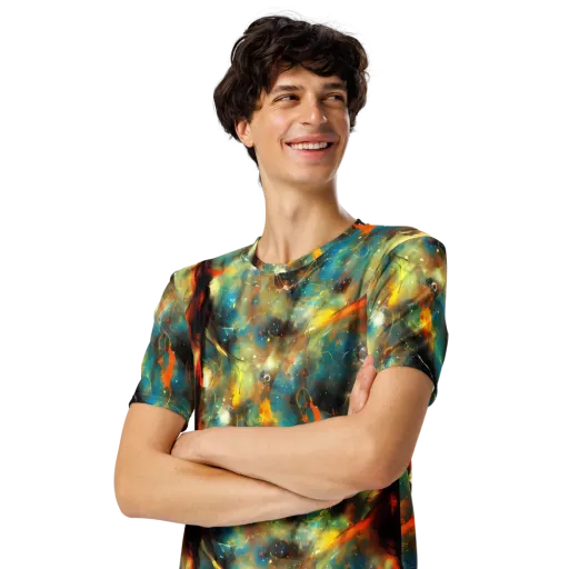 Kohn Cubism on a Men's Crew Neck T-Shirt